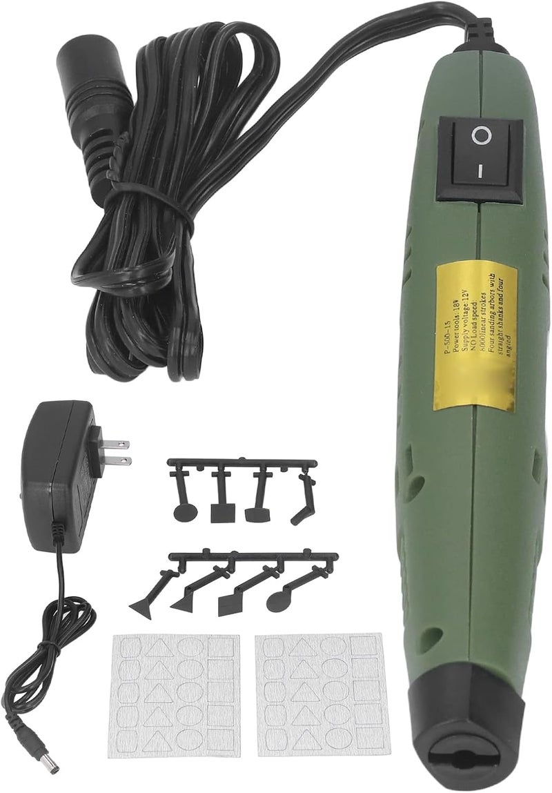 Chazcool Mini Pen Sander, P‑500‑15 Mini Power Sander, DIY Sanding Pen Polishing Machine for Grinding Polishing Surfaces Grooves, US Plug 100‑240V - Image 1